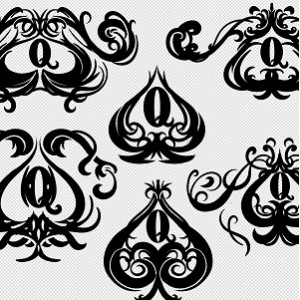 [自行打包] 【纹身贴素材第二弹】黑桃纹身，某处C媚黑纹身，QOS纹身 [968P+257M][百度盘]