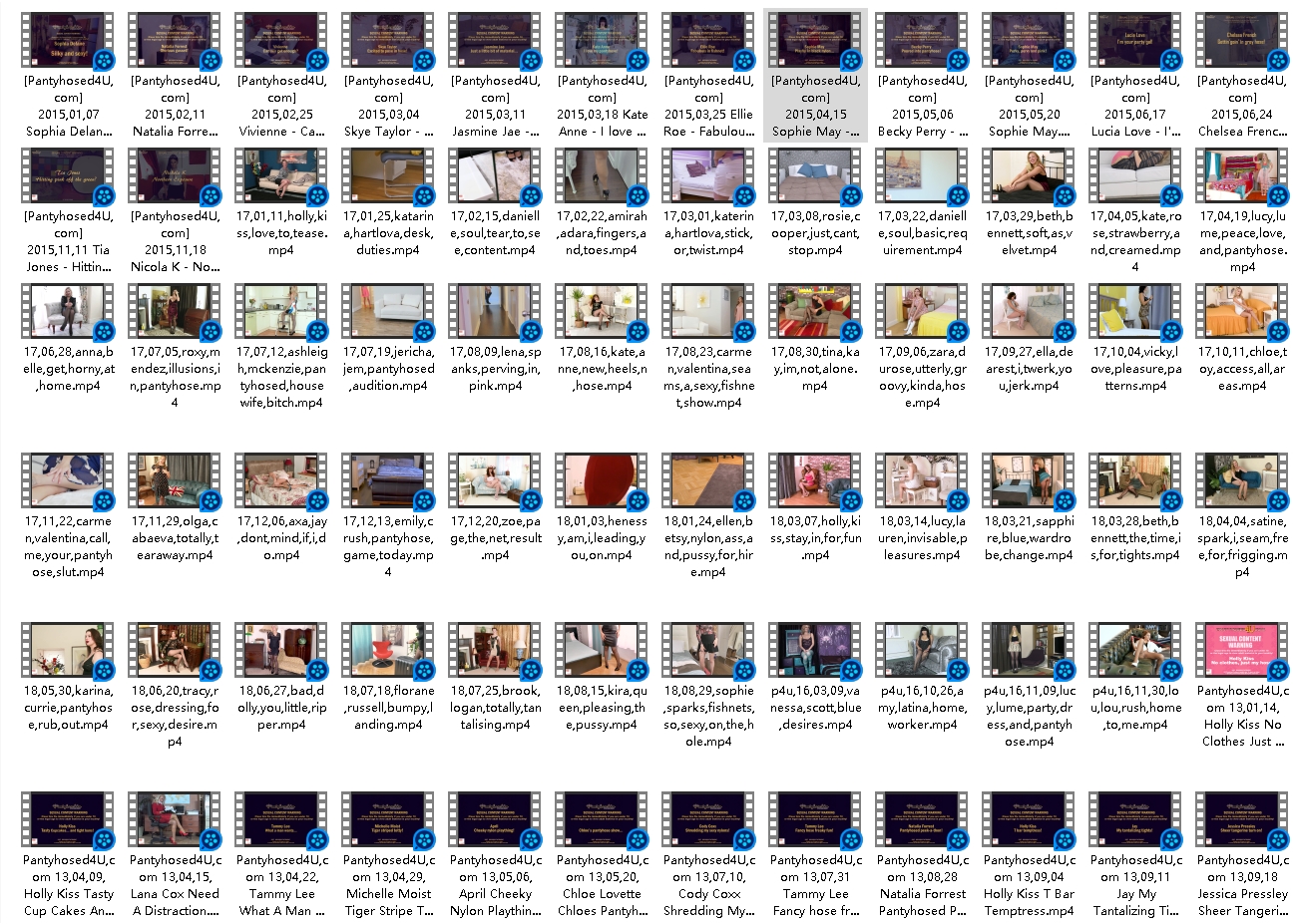 【自行打包】+欧美熟女穿各种性感丝袜放飞自我Pantyhosed4U系列合集+【133V63.5G】【百度云】