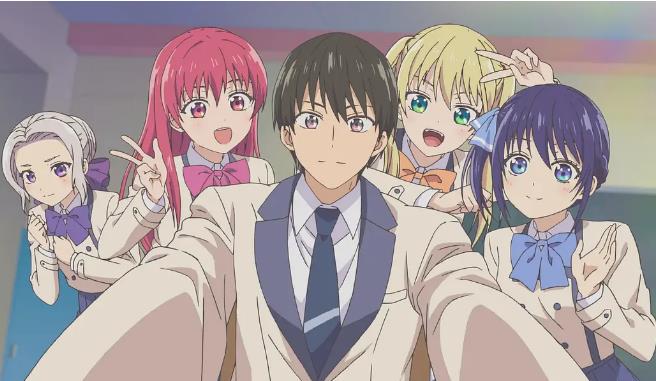 女友成双：搞笑恋爱故事，13集动漫，高中生美少女